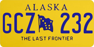 AK license plate GCZ232
