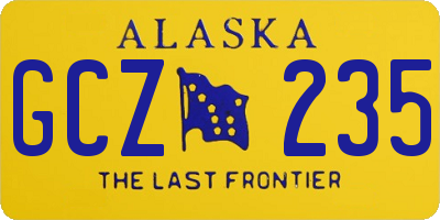 AK license plate GCZ235