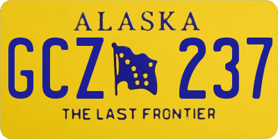 AK license plate GCZ237