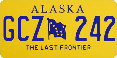 AK license plate GCZ242