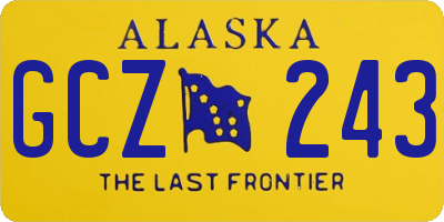 AK license plate GCZ243