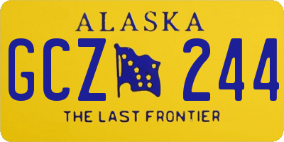 AK license plate GCZ244