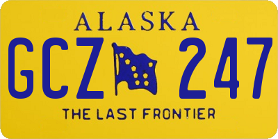 AK license plate GCZ247