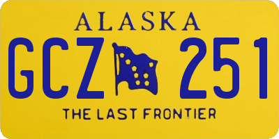 AK license plate GCZ251