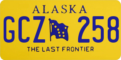 AK license plate GCZ258