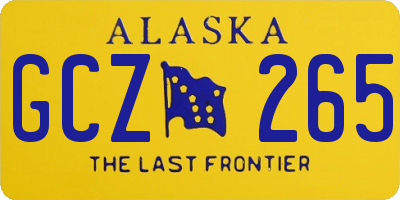 AK license plate GCZ265