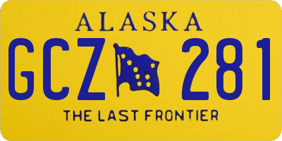 AK license plate GCZ281