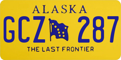 AK license plate GCZ287