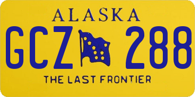 AK license plate GCZ288