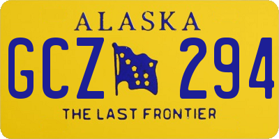 AK license plate GCZ294