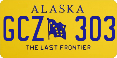 AK license plate GCZ303