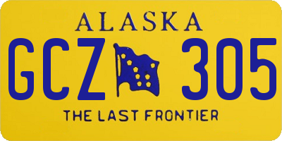 AK license plate GCZ305