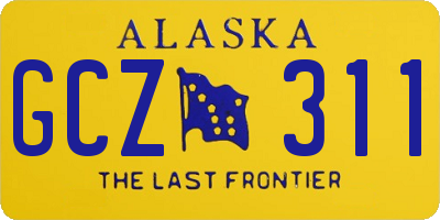 AK license plate GCZ311
