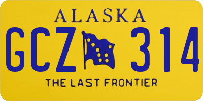 AK license plate GCZ314