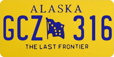 AK license plate GCZ316