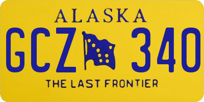 AK license plate GCZ340