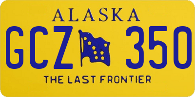 AK license plate GCZ350