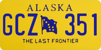 AK license plate GCZ351