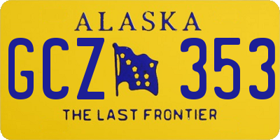 AK license plate GCZ353