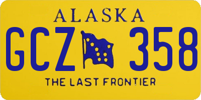 AK license plate GCZ358