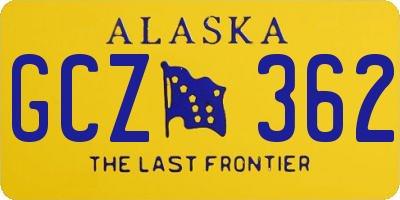 AK license plate GCZ362