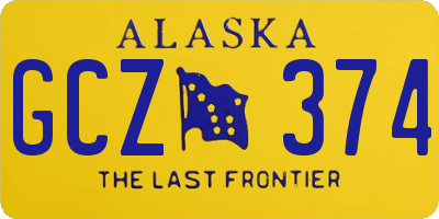 AK license plate GCZ374