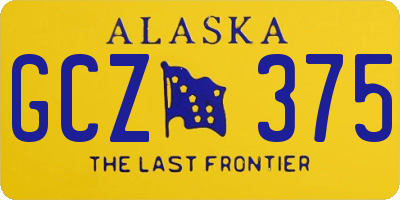 AK license plate GCZ375