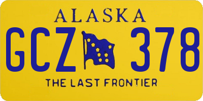 AK license plate GCZ378