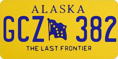 AK license plate GCZ382