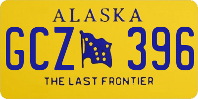 AK license plate GCZ396