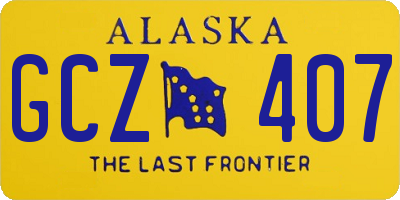 AK license plate GCZ407