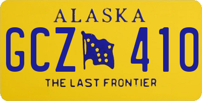 AK license plate GCZ410