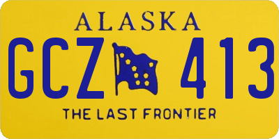 AK license plate GCZ413