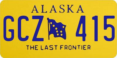 AK license plate GCZ415