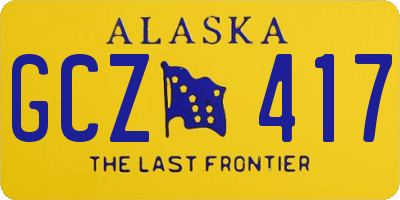 AK license plate GCZ417