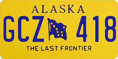 AK license plate GCZ418