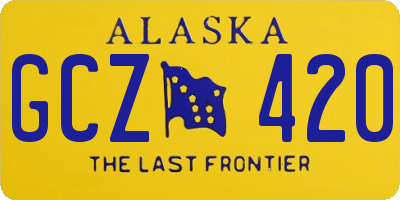 AK license plate GCZ420