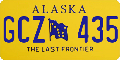 AK license plate GCZ435