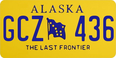 AK license plate GCZ436
