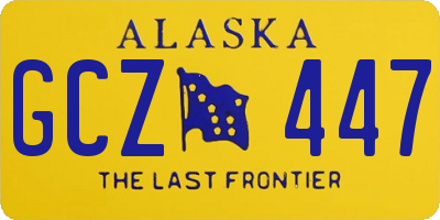 AK license plate GCZ447