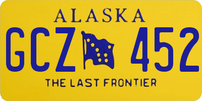 AK license plate GCZ452