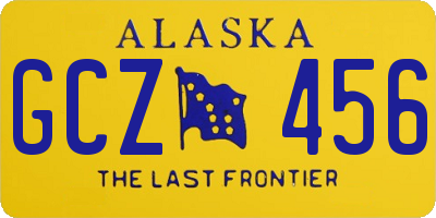 AK license plate GCZ456