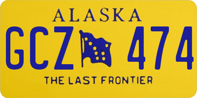 AK license plate GCZ474