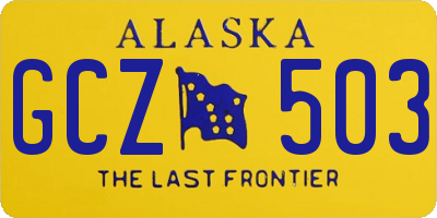 AK license plate GCZ503