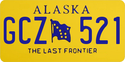 AK license plate GCZ521