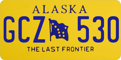 AK license plate GCZ530