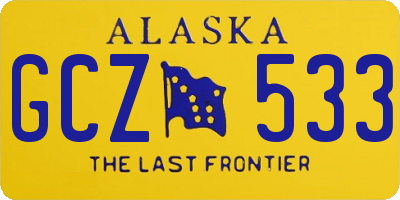 AK license plate GCZ533