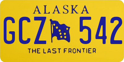 AK license plate GCZ542