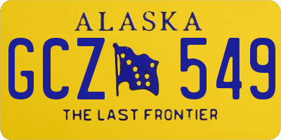 AK license plate GCZ549