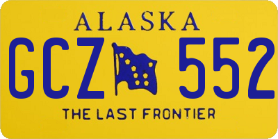 AK license plate GCZ552